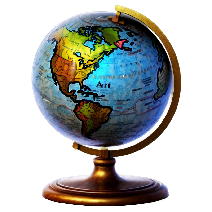 Globe With Stand Png Pka