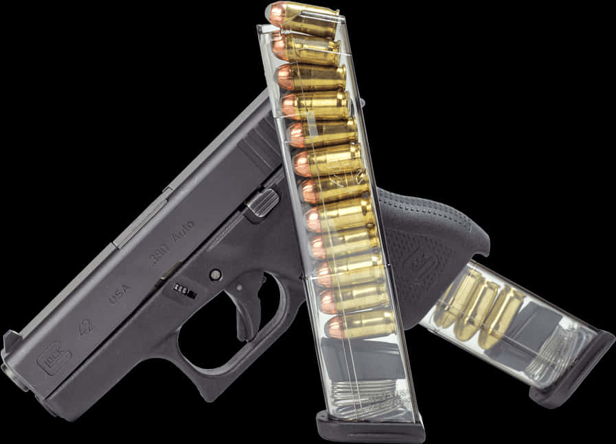 Glock Pistolwith Transparent Magazine