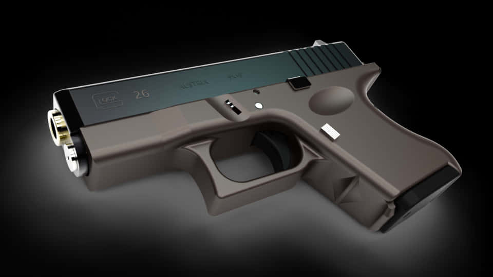 Glock26 Handgunon Black Background