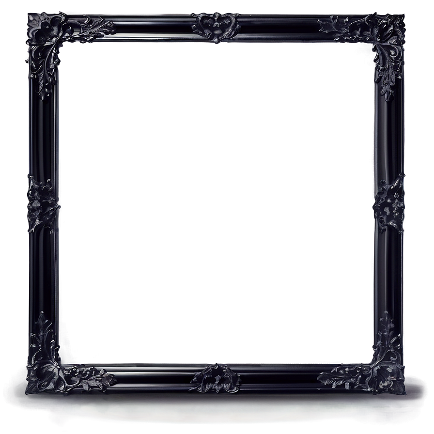 Glossy Black Frame Png 90