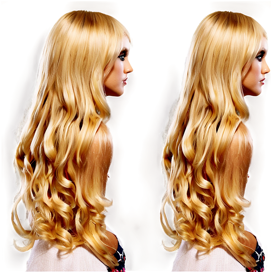 Glossy Blonde Hair Png 90