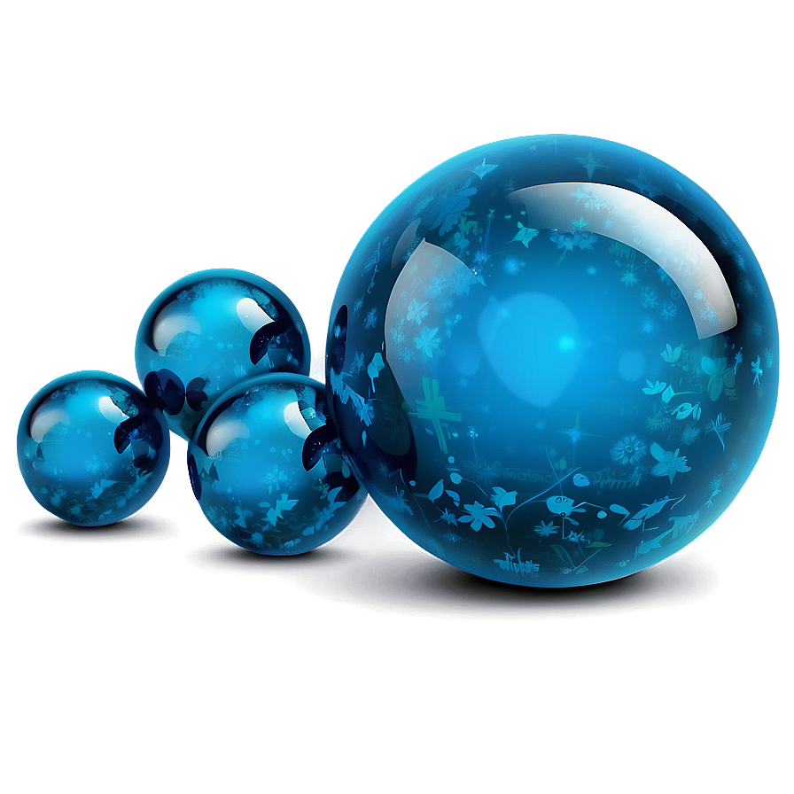 Glossy Blue Ball Png 06132024