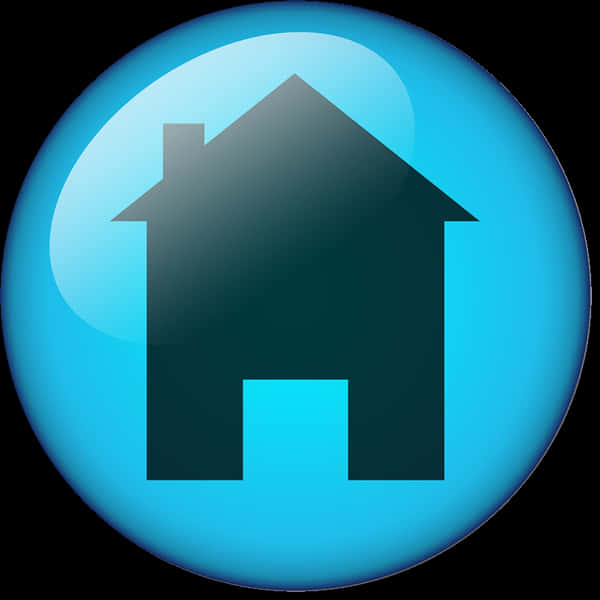 Glossy Blue Home Icon