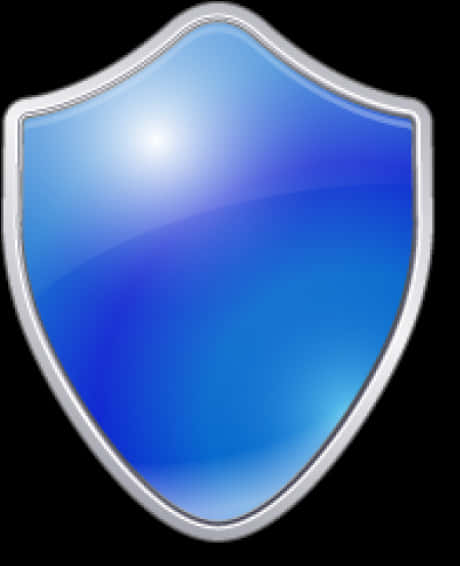 Glossy Blue Security Shield Icon