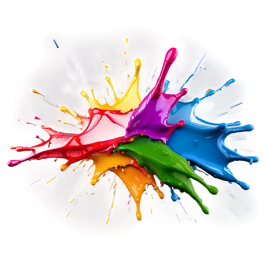 Glossy Color Splash Png 1