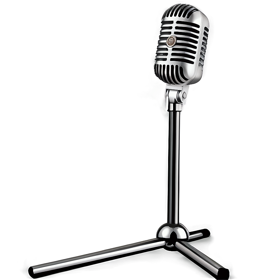 Glossy Microphone On Stand Png Etv