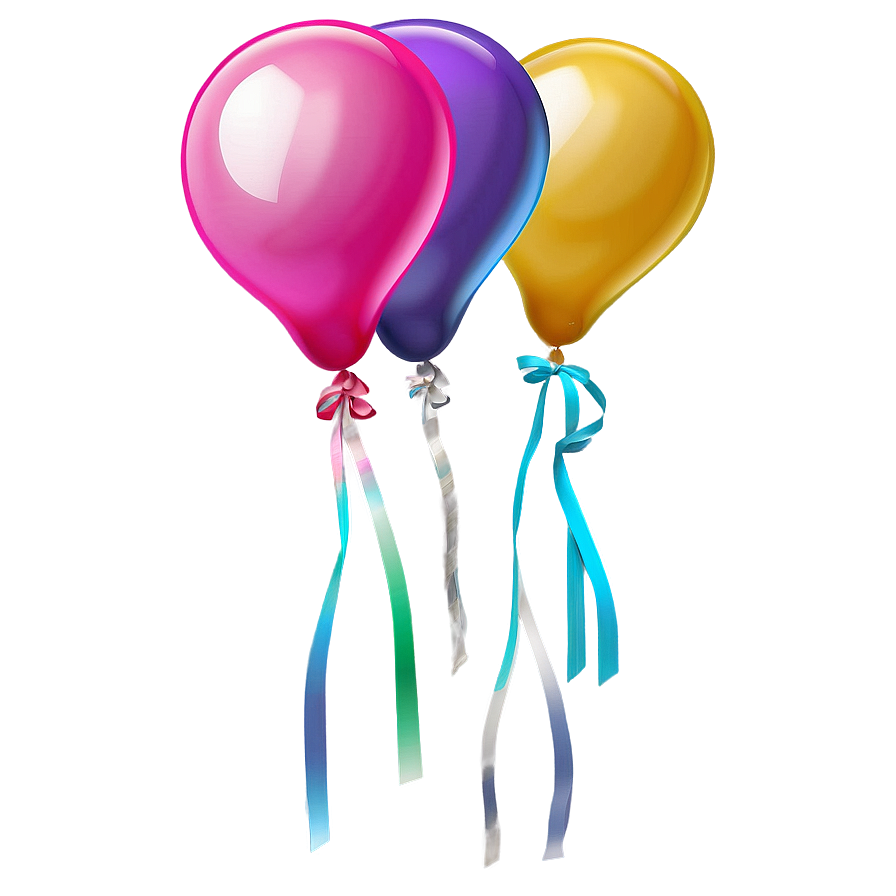 Glossy Pink Balloons Bunch Png 76