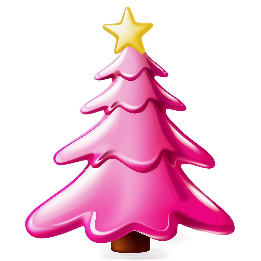 Glossy Pink Christmas Tree Png Qxe