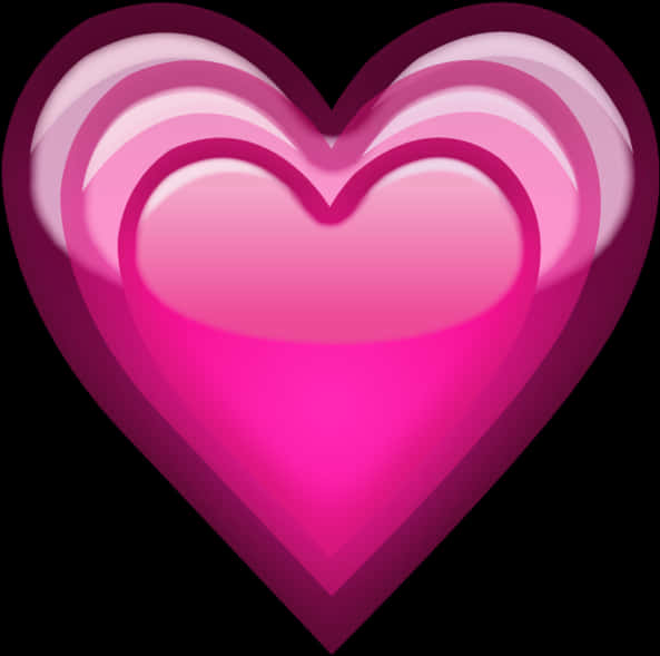 Glossy Pink Heart Emoji