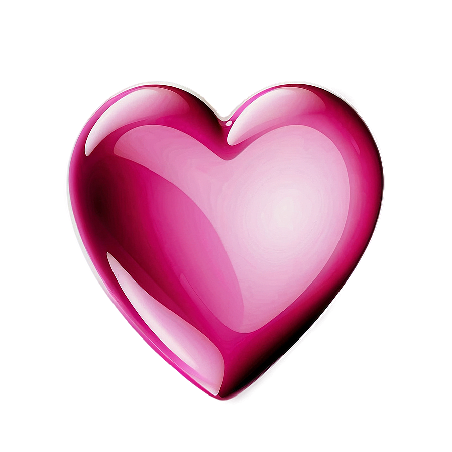 Glossy Pink Heart Symbol Png 05232024