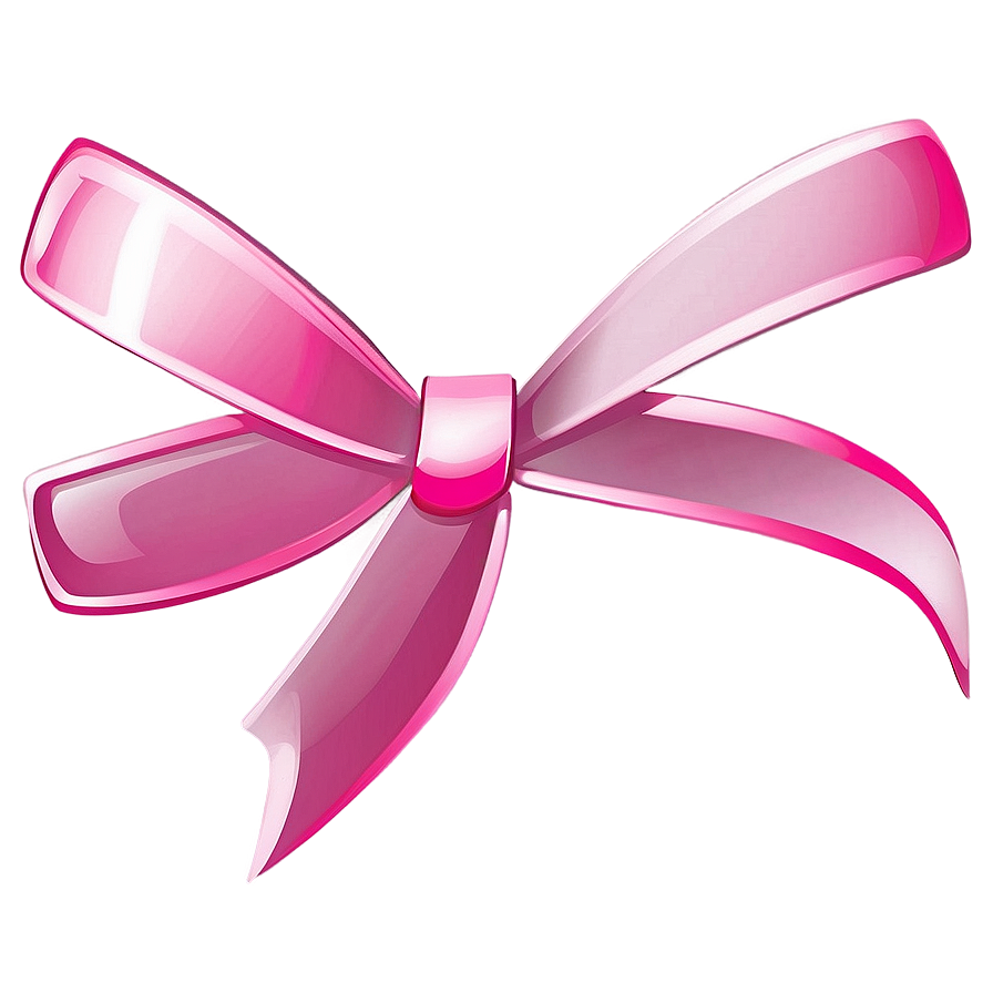 Glossy Pink Ribbon Graphic Png 05252024