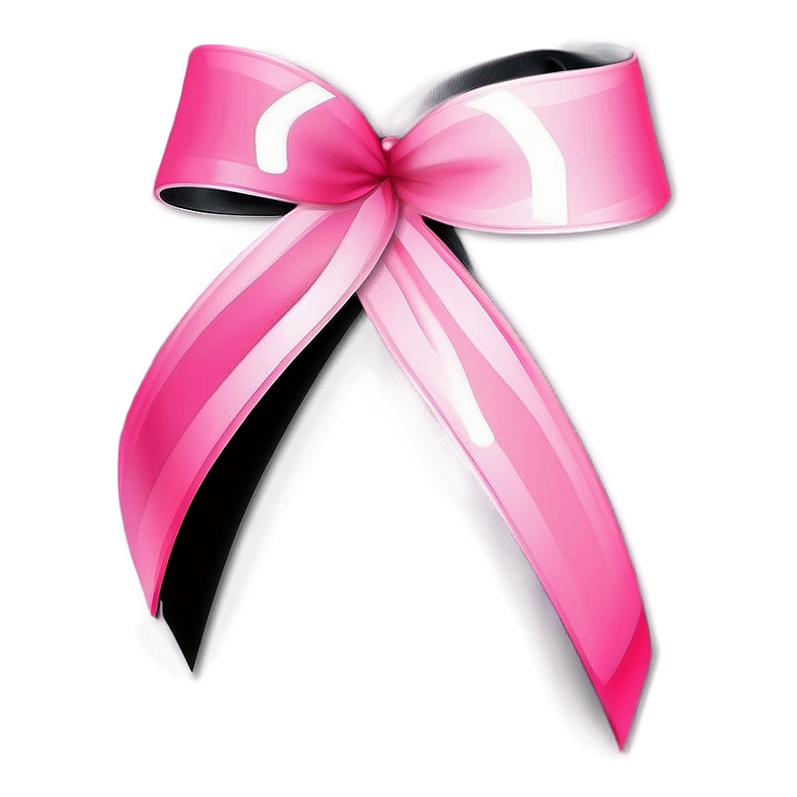 Glossy Pink Ribbon Graphic Png 05252024