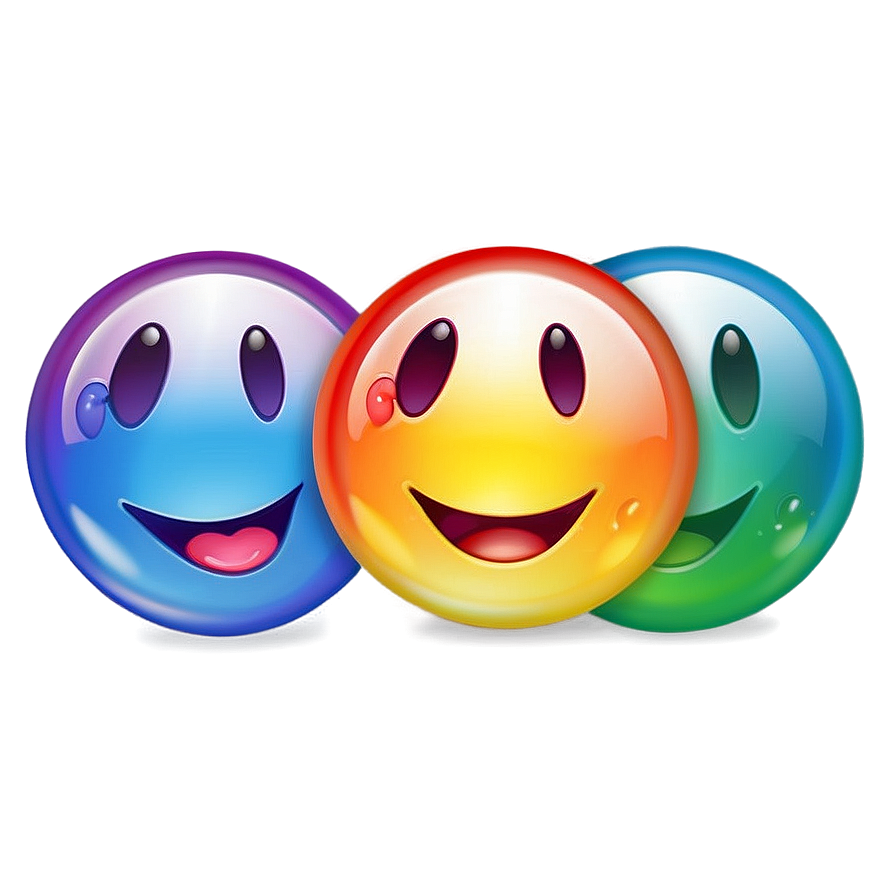 Glossy Rainbow Emoji Png 06272024