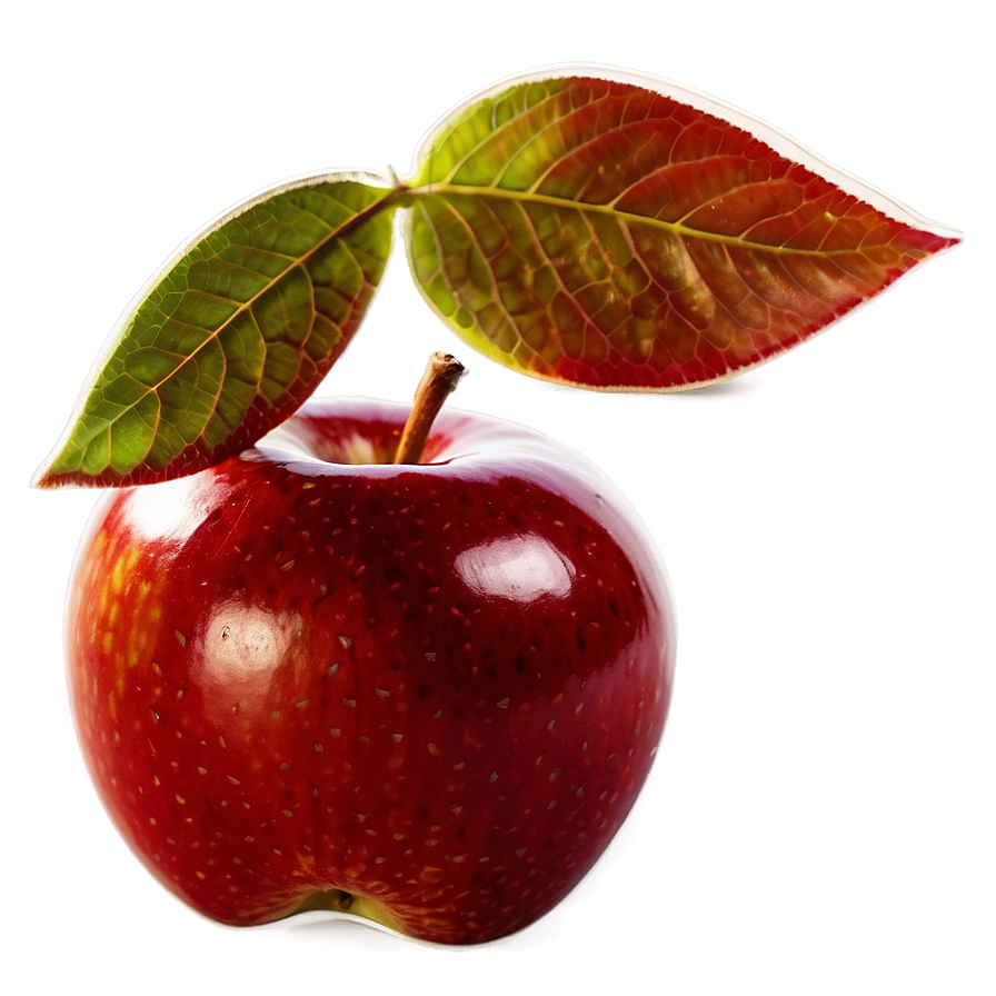 Glossy Red Apple Slice Png 06272024