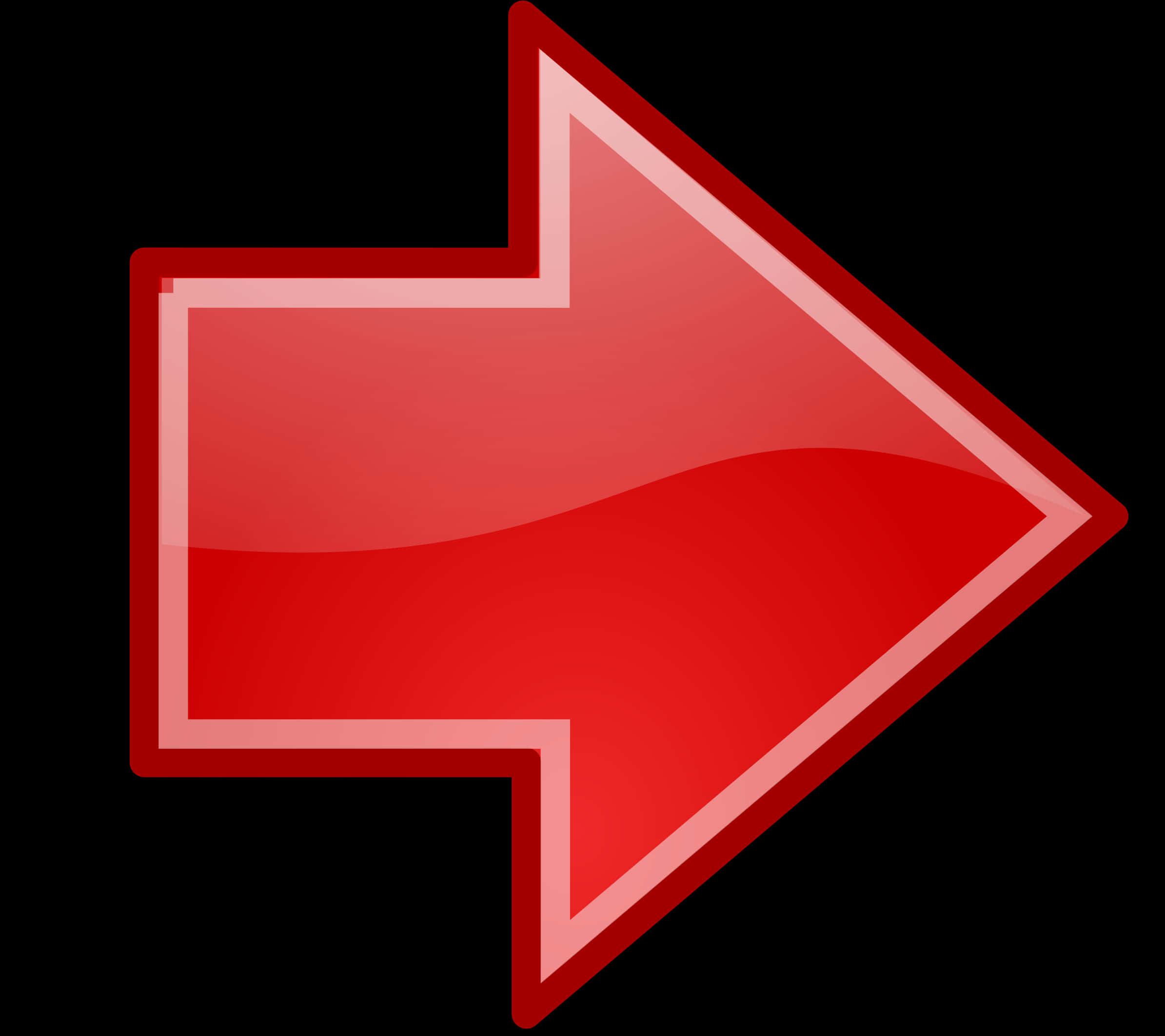 Glossy Red Arrow Graphic