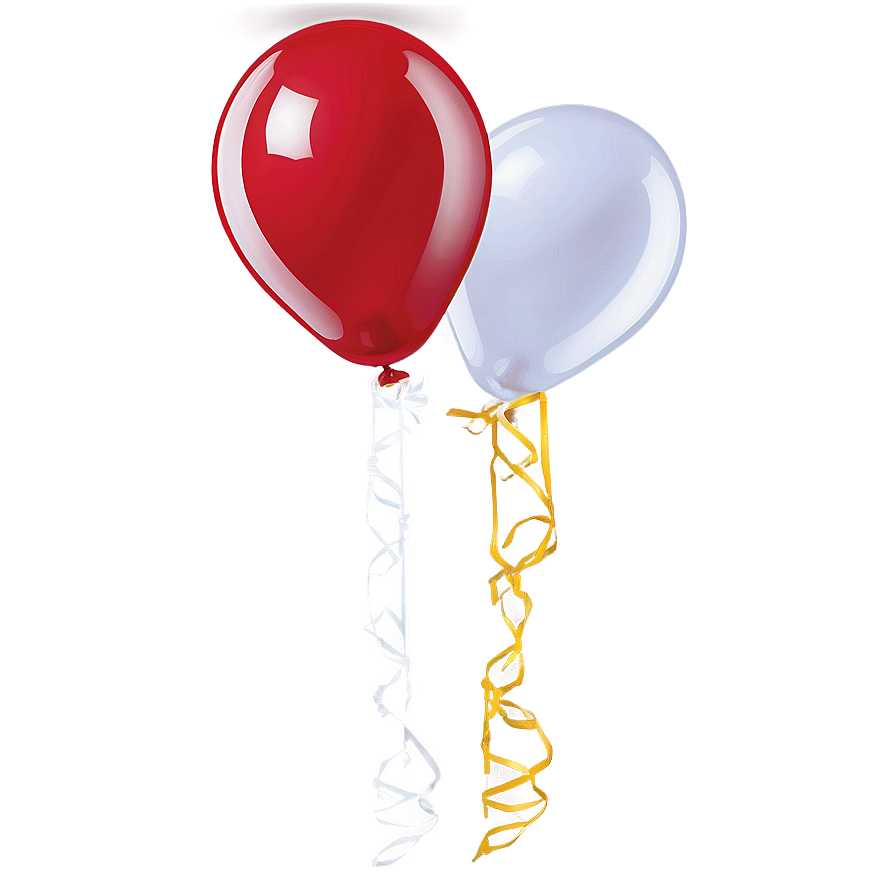 Glossy Red Balloons Png 06132024