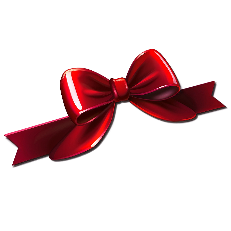 Glossy Red Bow Png Urk89