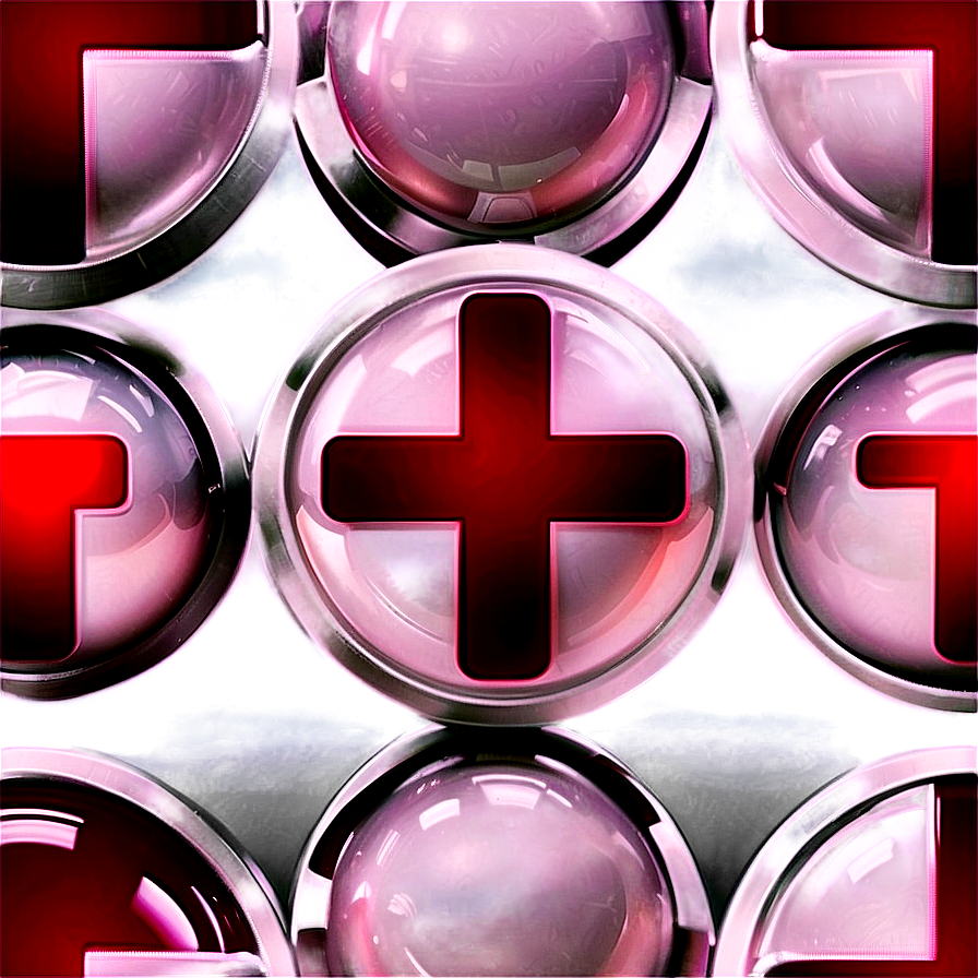 Glossy Red Cross Png 96