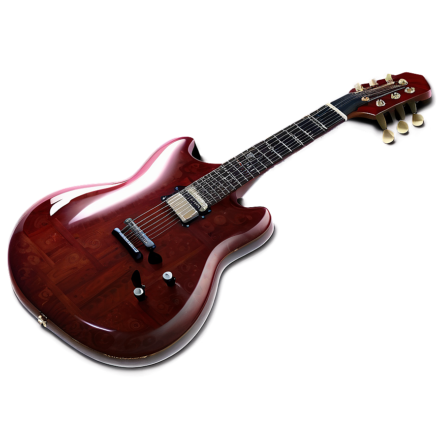 Glossy Red Guitar Png 48