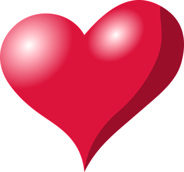 Glossy Red Heart Graphic