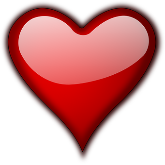 Glossy Red Heart Graphic