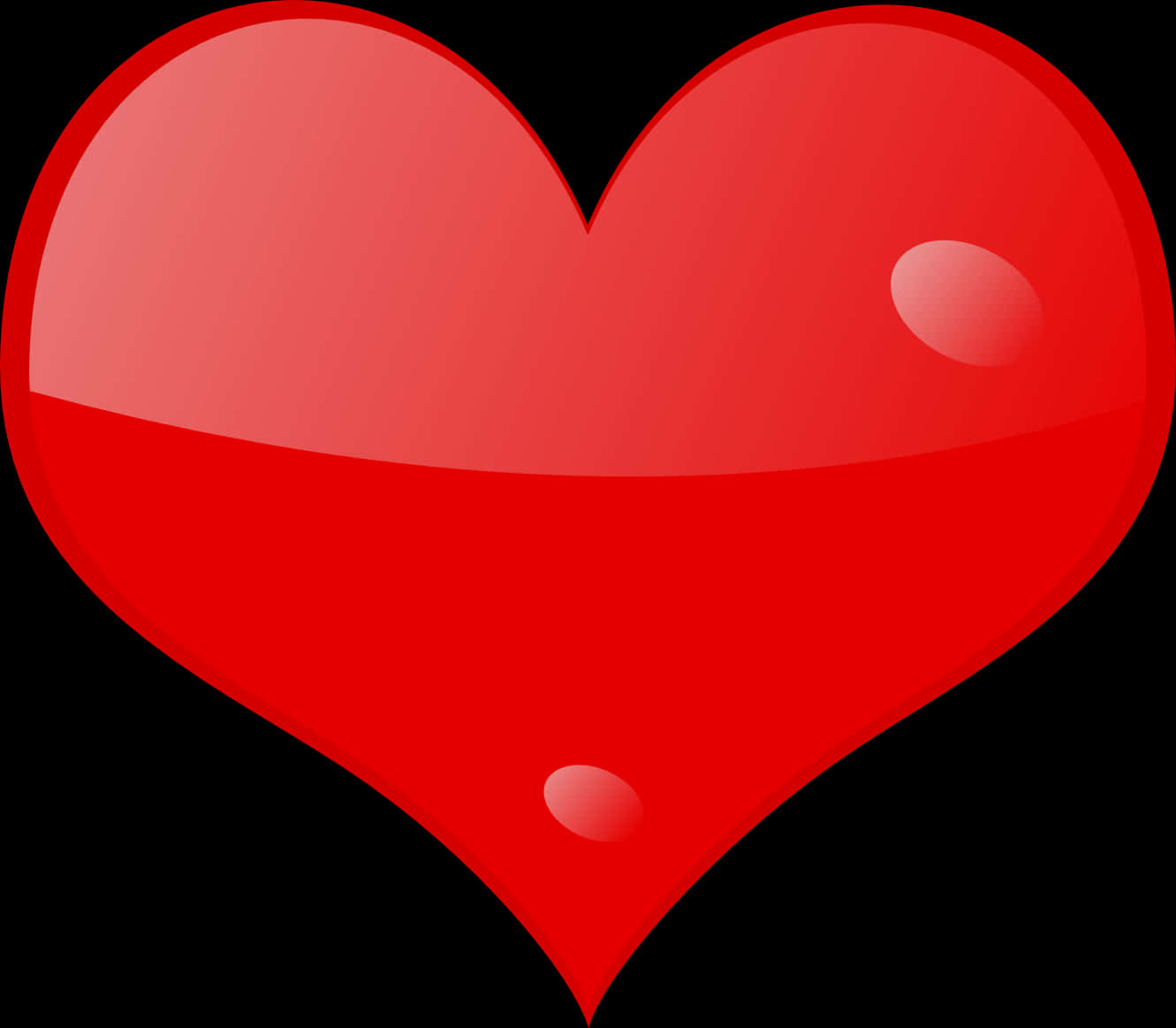 Glossy Red Heart Graphic