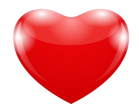 Glossy Red Heart Vector