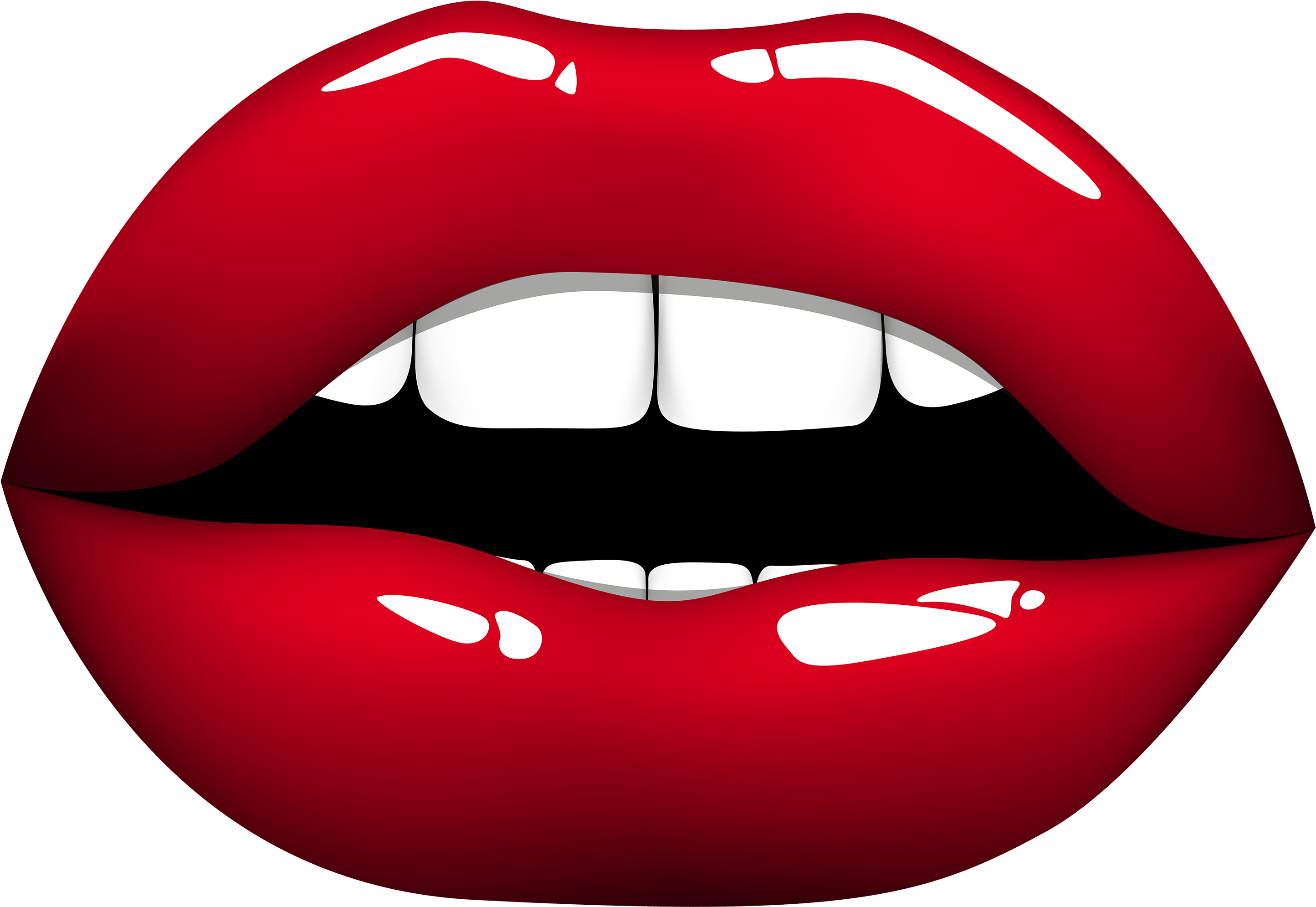 Glossy Red Lips Illustration