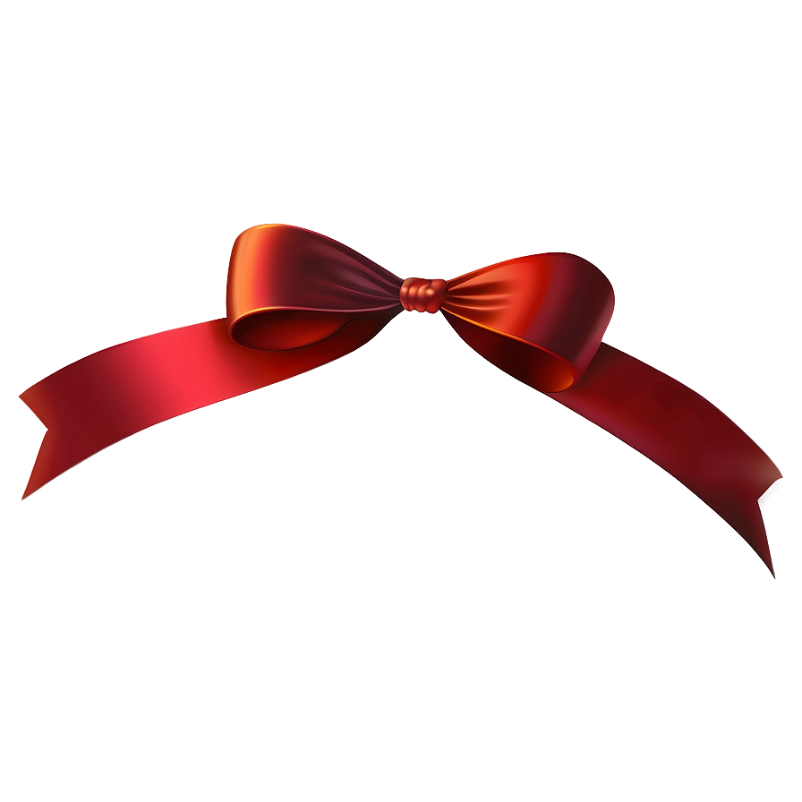 Glossy Red Ribbon Gift Png 45