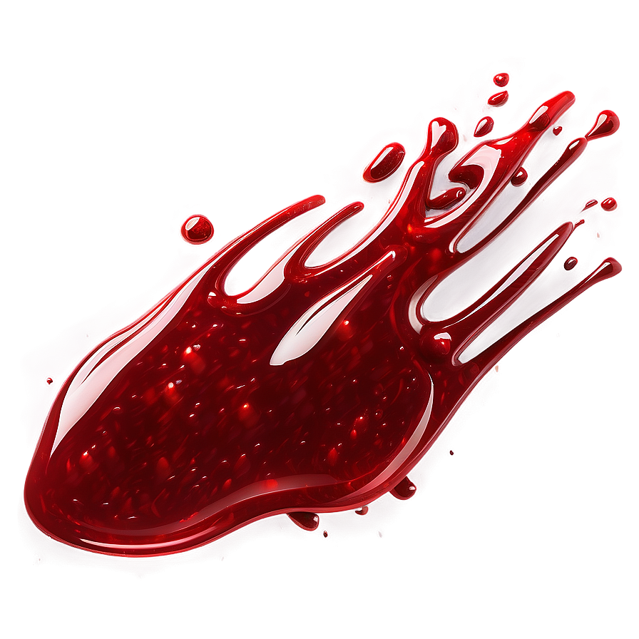 Glossy Red Splatter Png 06132024