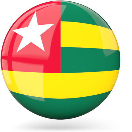 Glossy Togo Flag Sphere