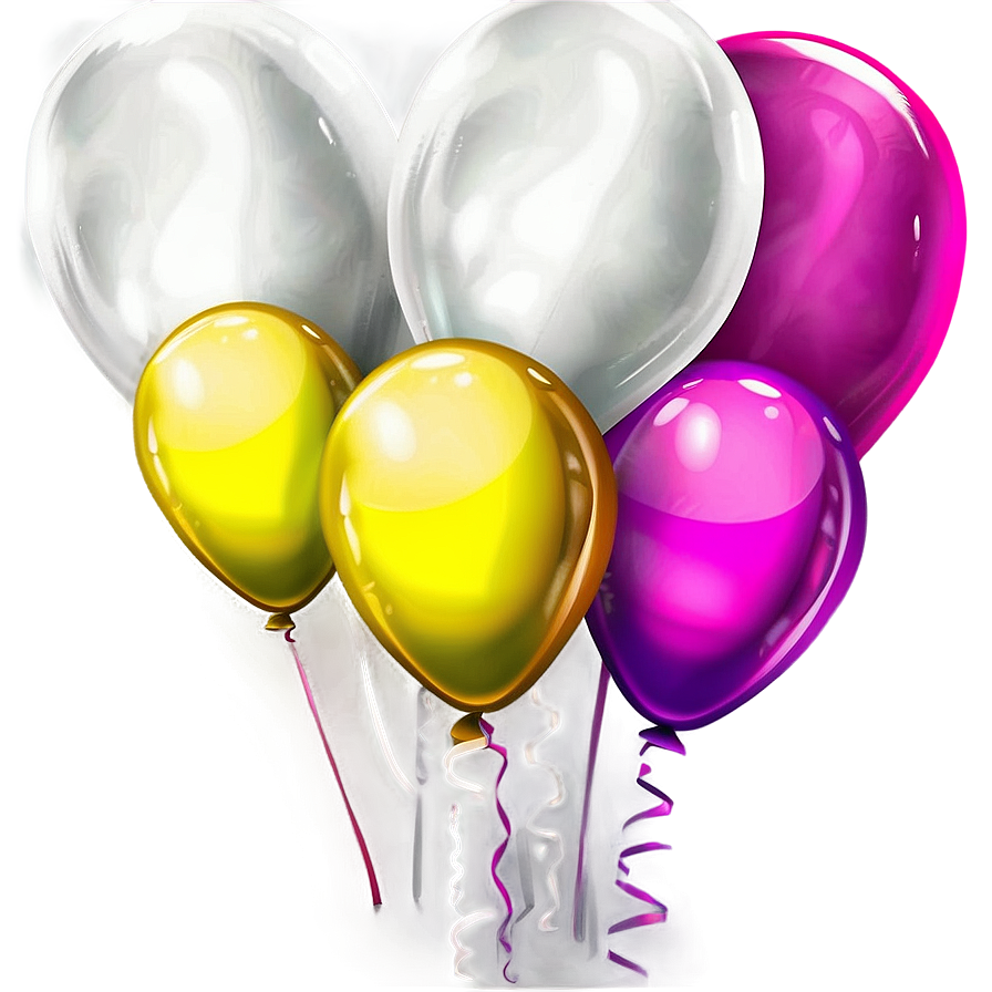 Glossy White Balloons Png Sea