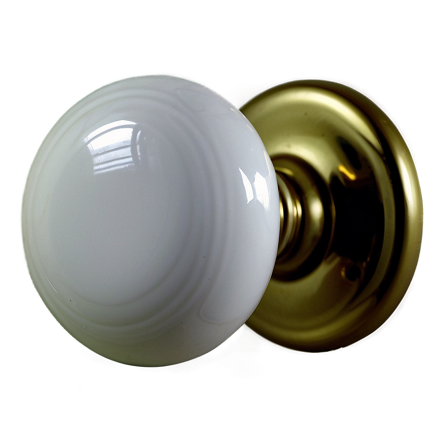 Glossy White Doorknob Png Sbk