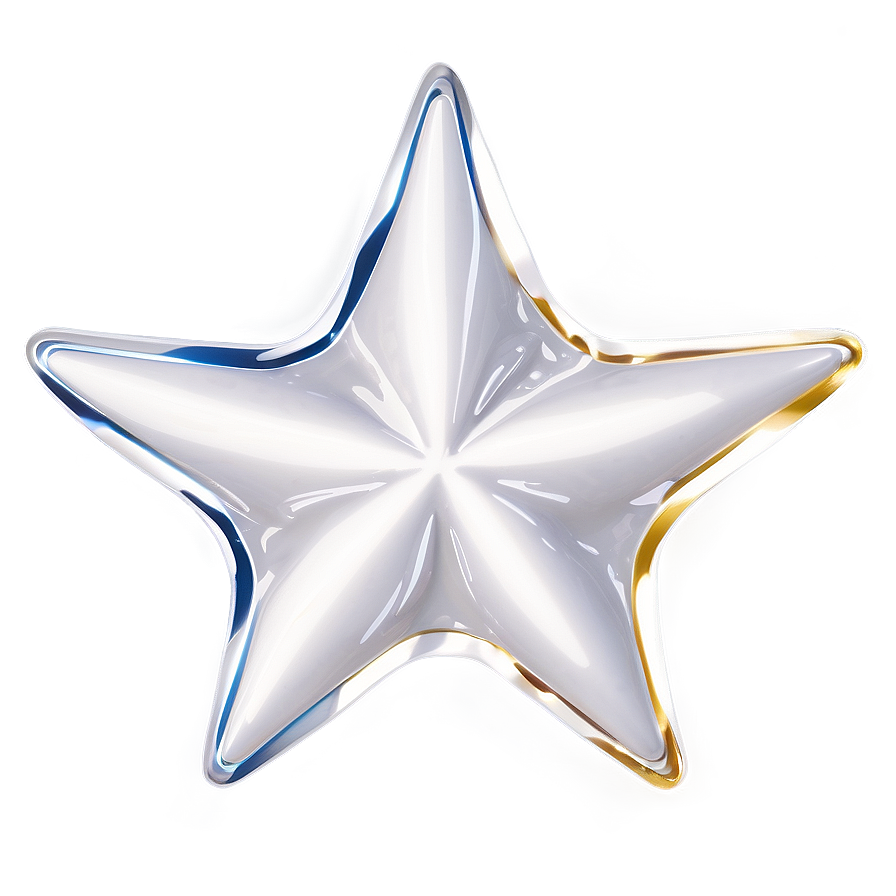 Glossy White Star Graphic Png 05042024
