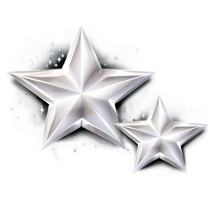 Glossy White Star Graphic Png 62