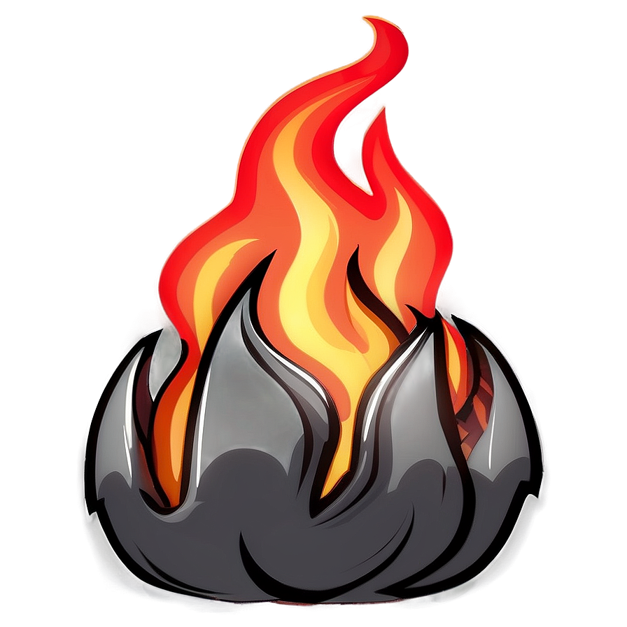 Glow Cartoon Flame Png 06262024