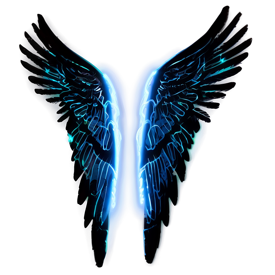 Glowing Angel Wings Outline Png Dmw40