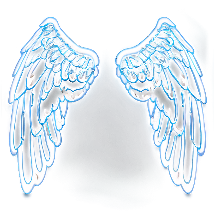 Glowing Angel Wings Outline Png Lec34