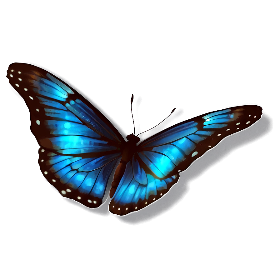 Glowing Blue Butterfly Png Jvo
