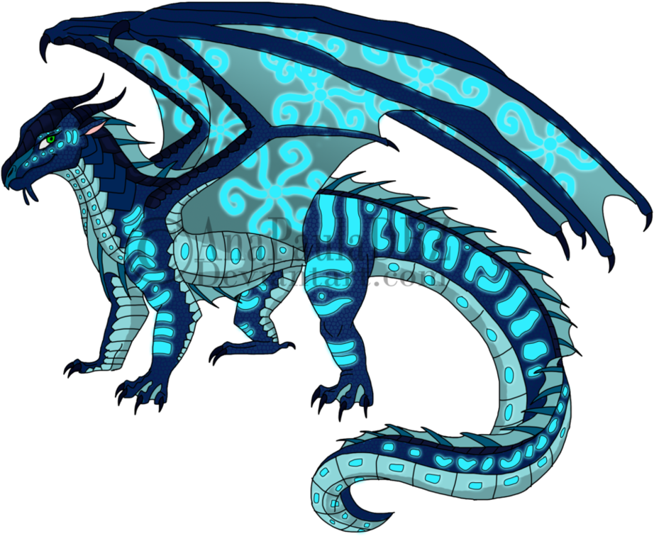 Glowing_ Blue_ Dragon_ Artwork