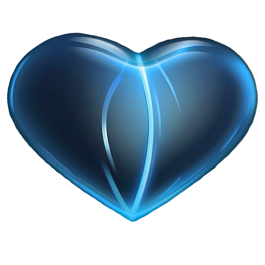 Glowing Blue Heart Emoji Png Tai