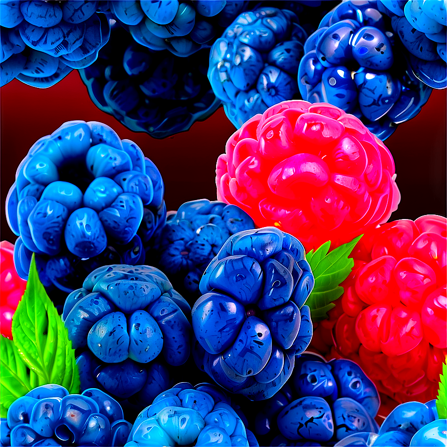 Glowing Blue Raspberry Png 97