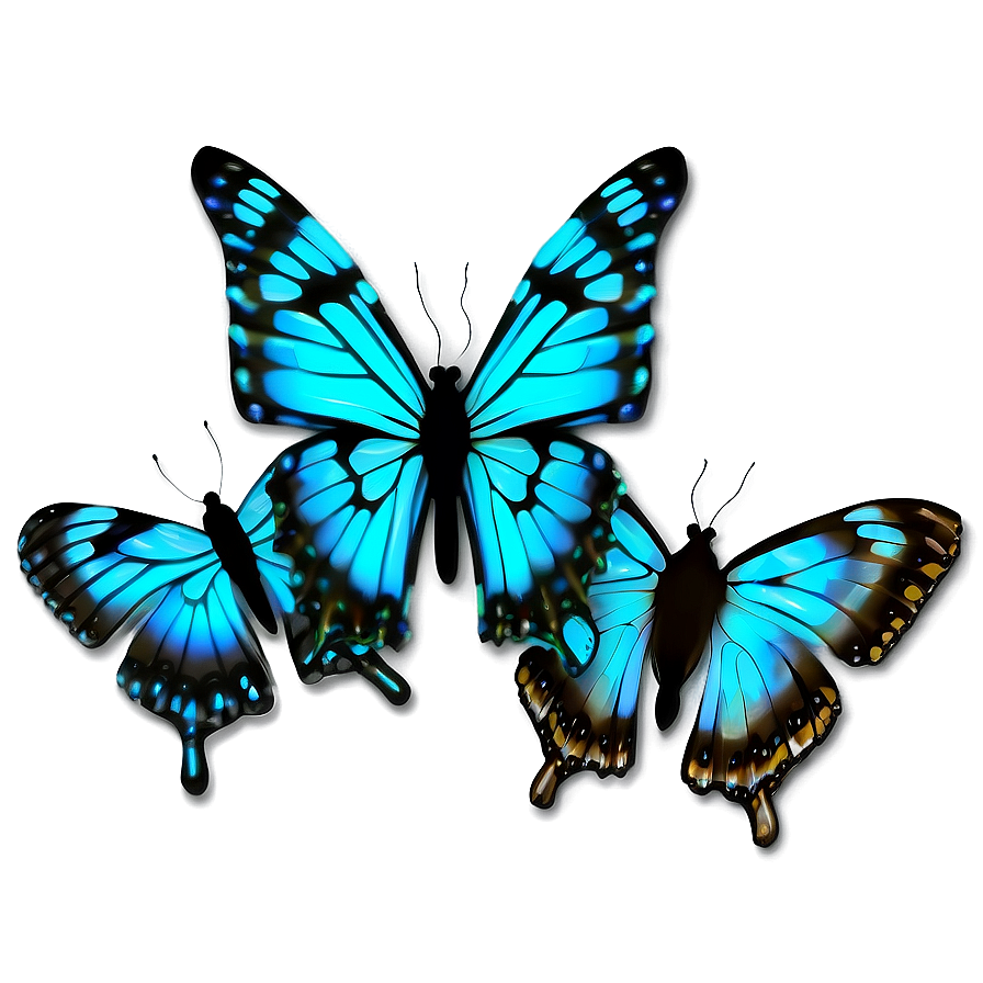 Glowing Butterflies Png Cjf57