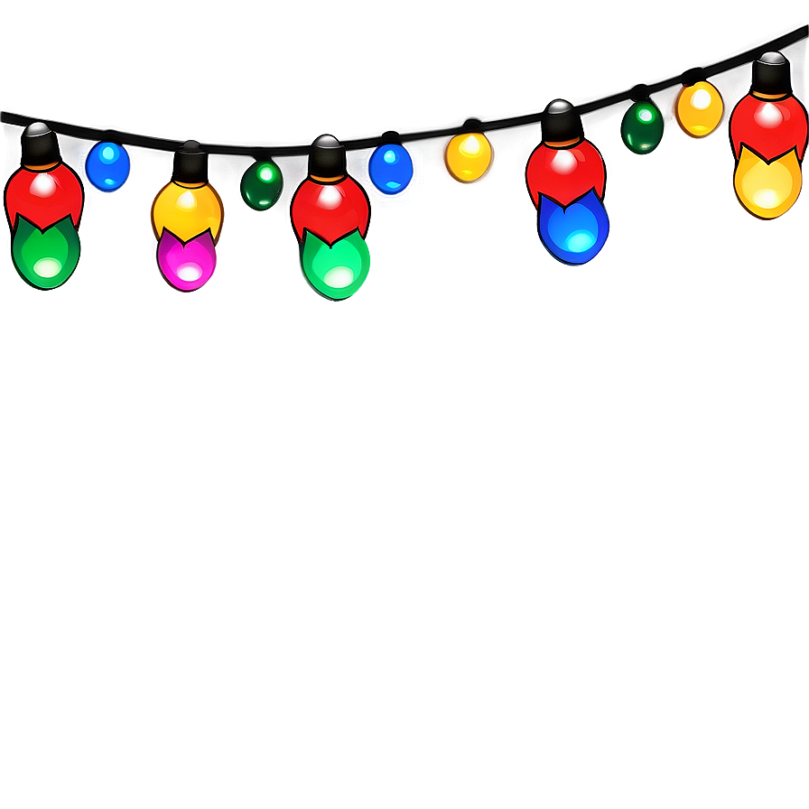 Glowing Cartoon Christmas Lights Png 06282024