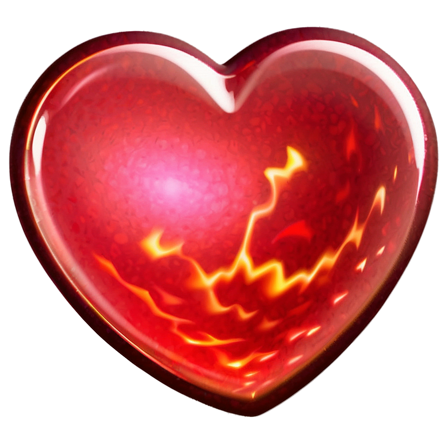 Glowing Cartoon Heart Png 06132024