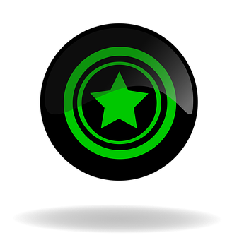 Glowing Green Star Graphic