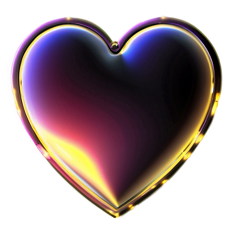 Glowing Heart Illustration Png D