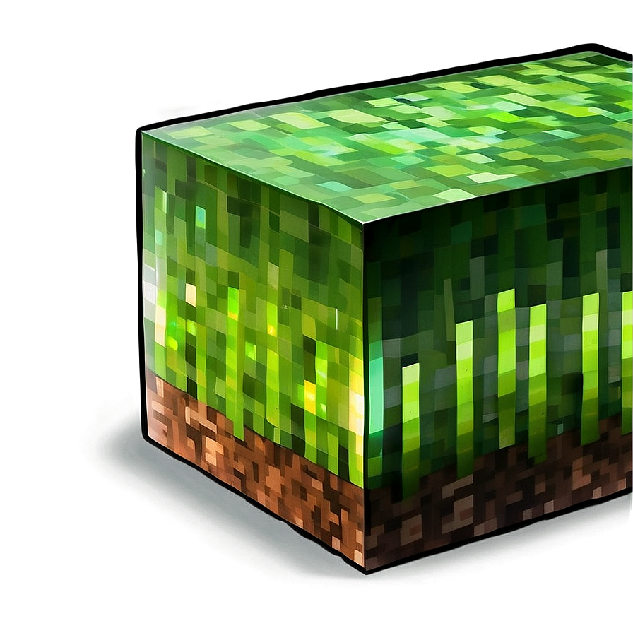 Glowing Minecraft Grass Block Png Lxo67