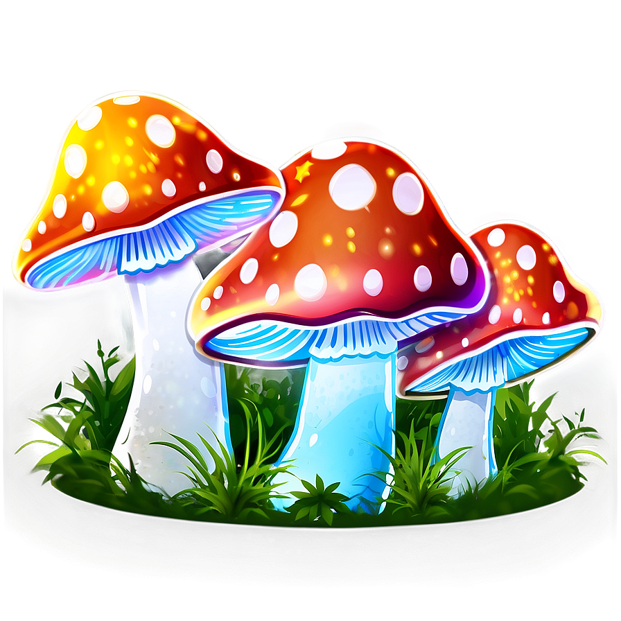 Glowing Mushrooms Png 05242024