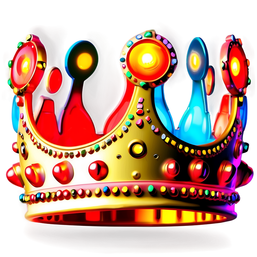 Glowing Neon Crown Illustration Png 06272024